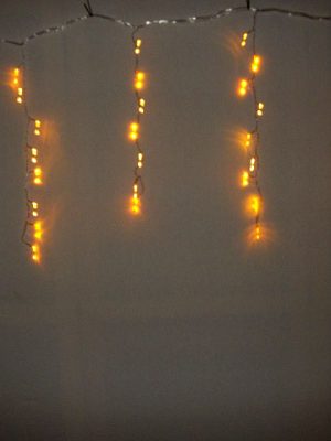 Girlianda LED varvekliai, geltona sp. 3,3 m.