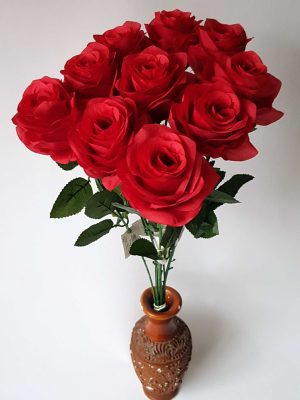 Rožė su kotu, raudona sp., 10 vnt