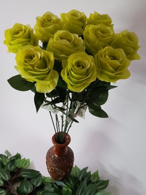 Rožė su kotu, žalsva sp., 10 vnt