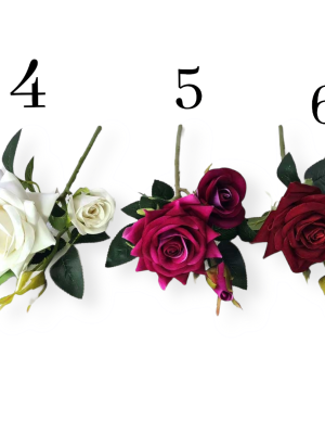 Rožių šakelės 3-jų žiedų, 35 cm