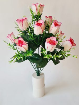 Rožių puokštė 12 žiedų rožinė sp.